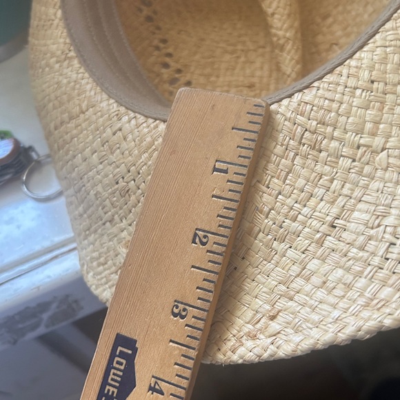 Western Cowgirl Raffa Straw Hat Band Rhinestone Cross Y2K Cowboy Boho Medium - Picture 10 of 11